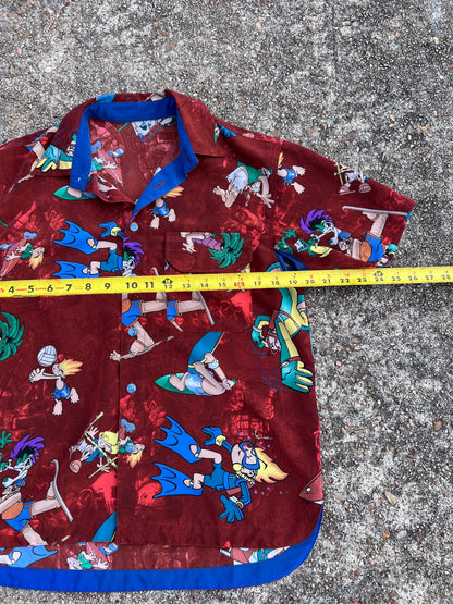 90’s Jnco “Flamehead” button up
