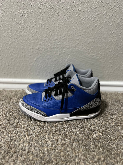 Jordan 3 Retro Varsity Royal Cement Mens