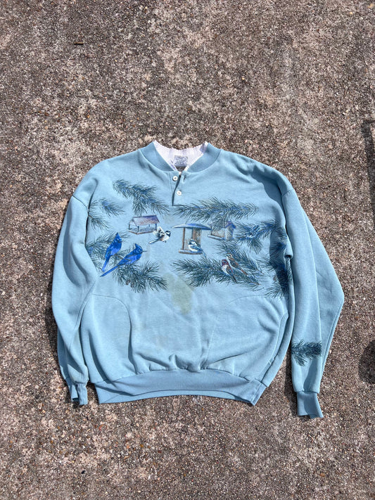 Vintage AOP Blue Jay Sweater